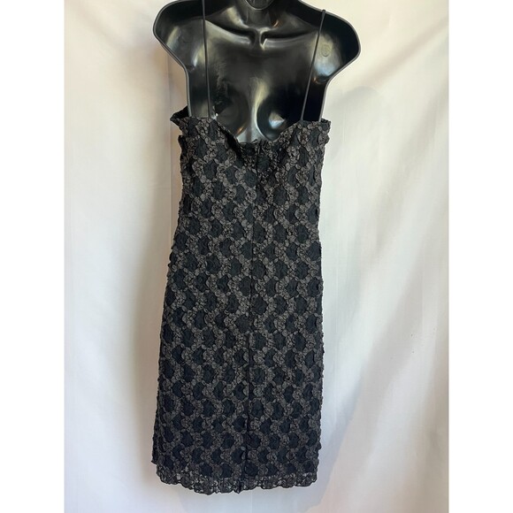 White House Black Market Y2K Textured Cocktail Midi Dress Size 12 Vintage Retro - Picture 3 of 7